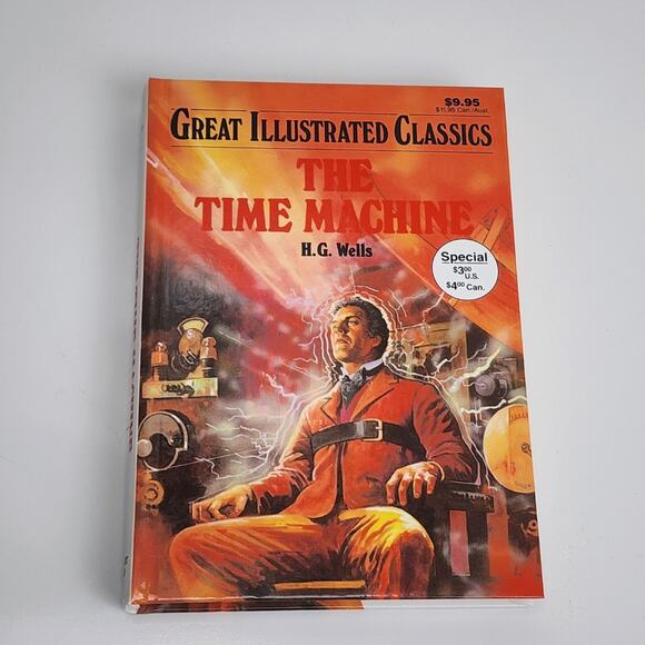 The Time Machine Great Illustrated Classics by H.G. Wells Hardcover Novel - Picture 1 of 6